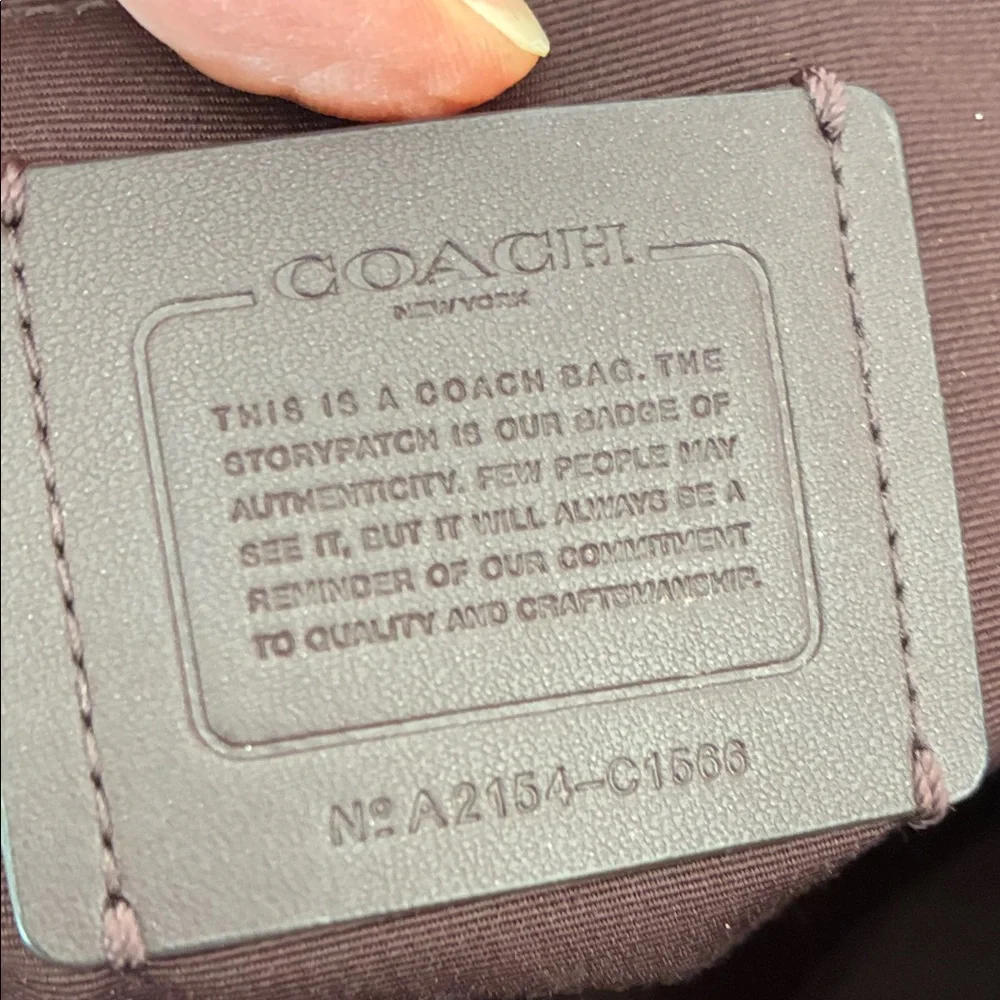 Coach Blue/ grey Leather Tote Bag w/ dustbag